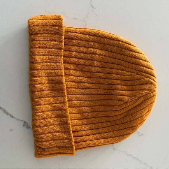 Yellow Ribbed Surf Beanie - Picture 2 of 3